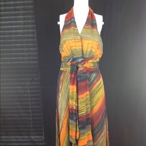 Silk Halter Dress.